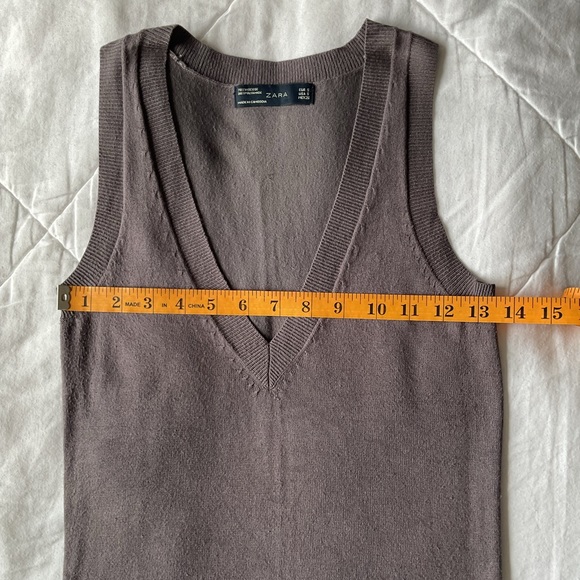 Zara Cool Gray Sweater Vest - Picture 5 of 6
